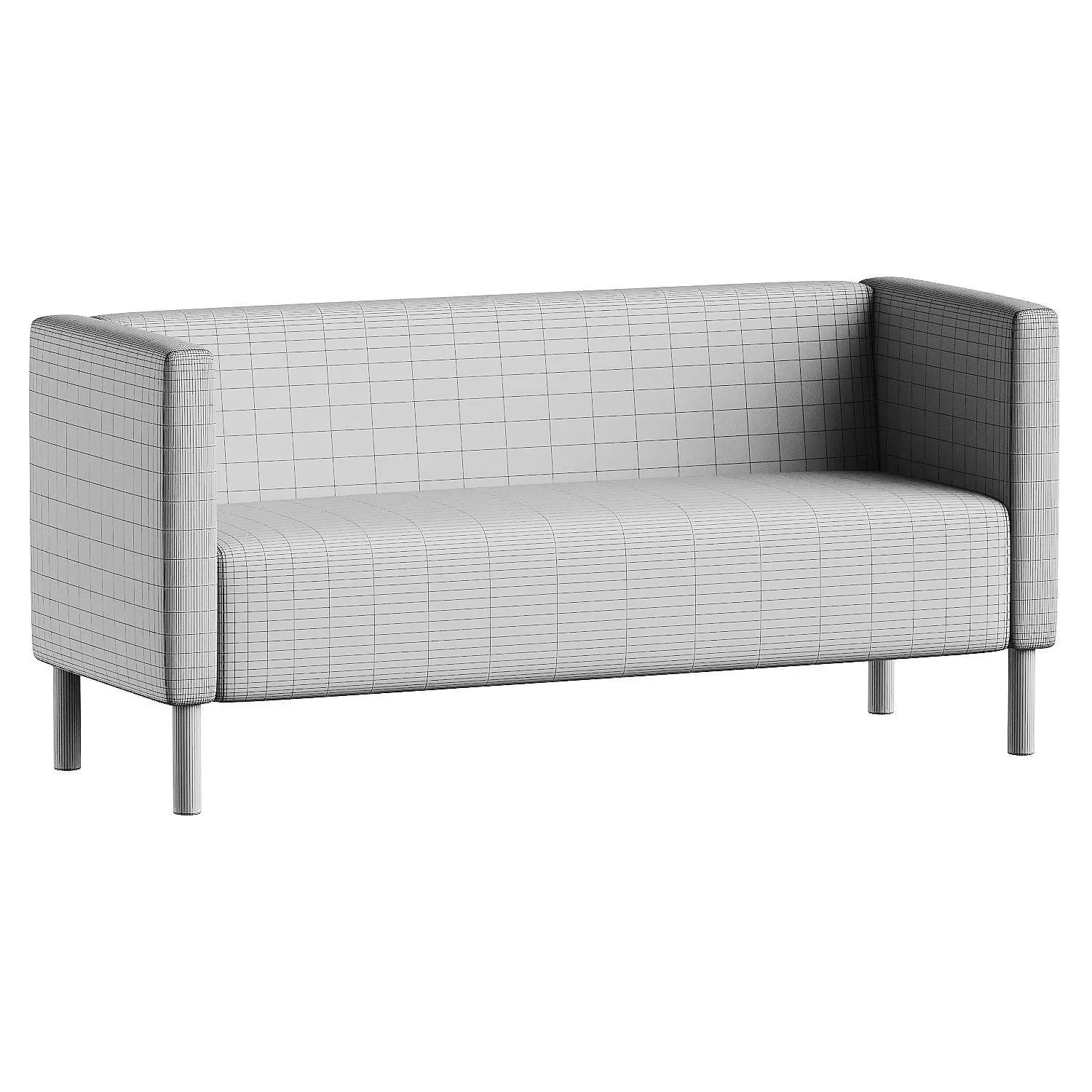 sofa blue 2 3D model_3