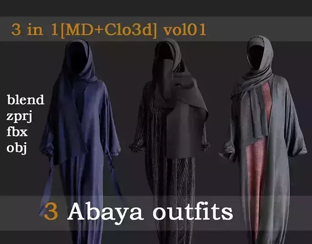 3 Abaya outfits vol01