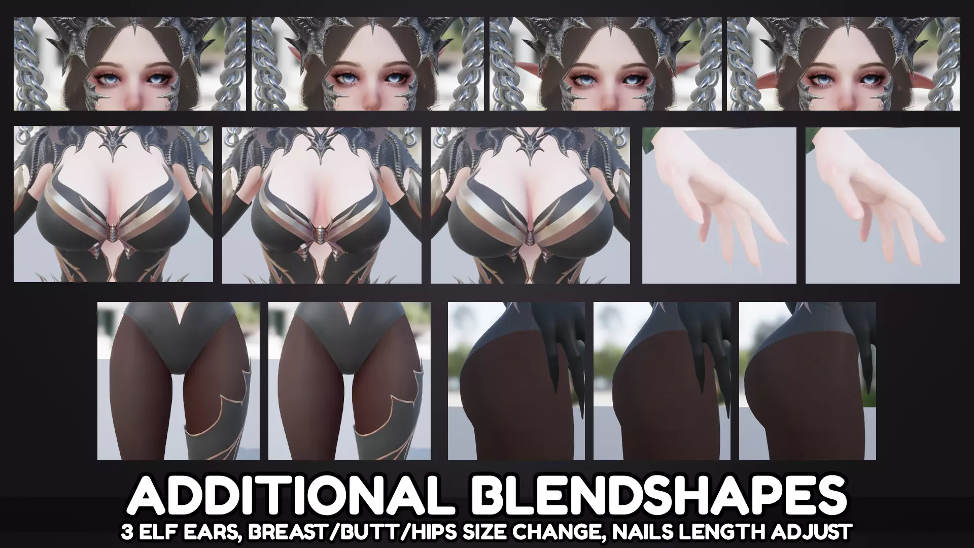 Dragon Girl Ashtalia Low-poly 3D model_15