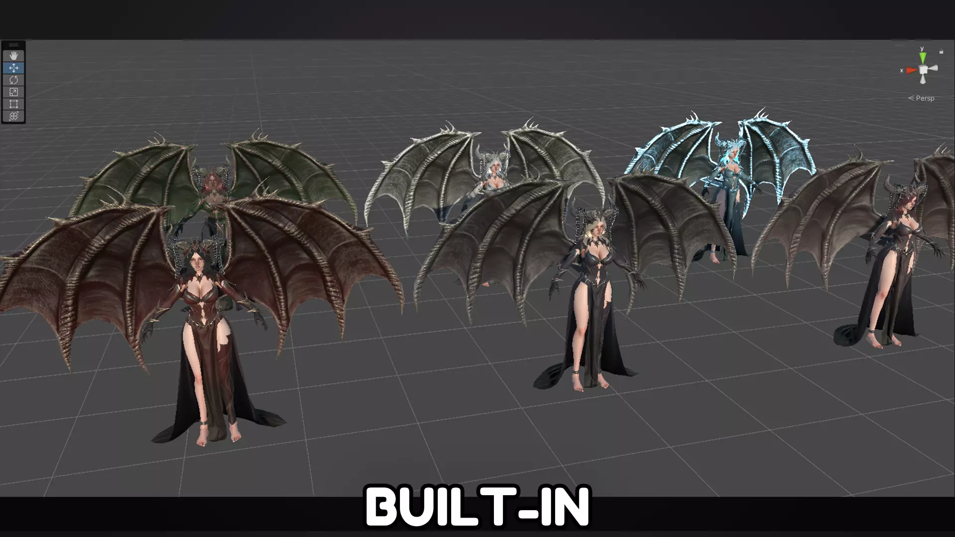 Dragon Girl Ashtalia Low-poly 3D model_20