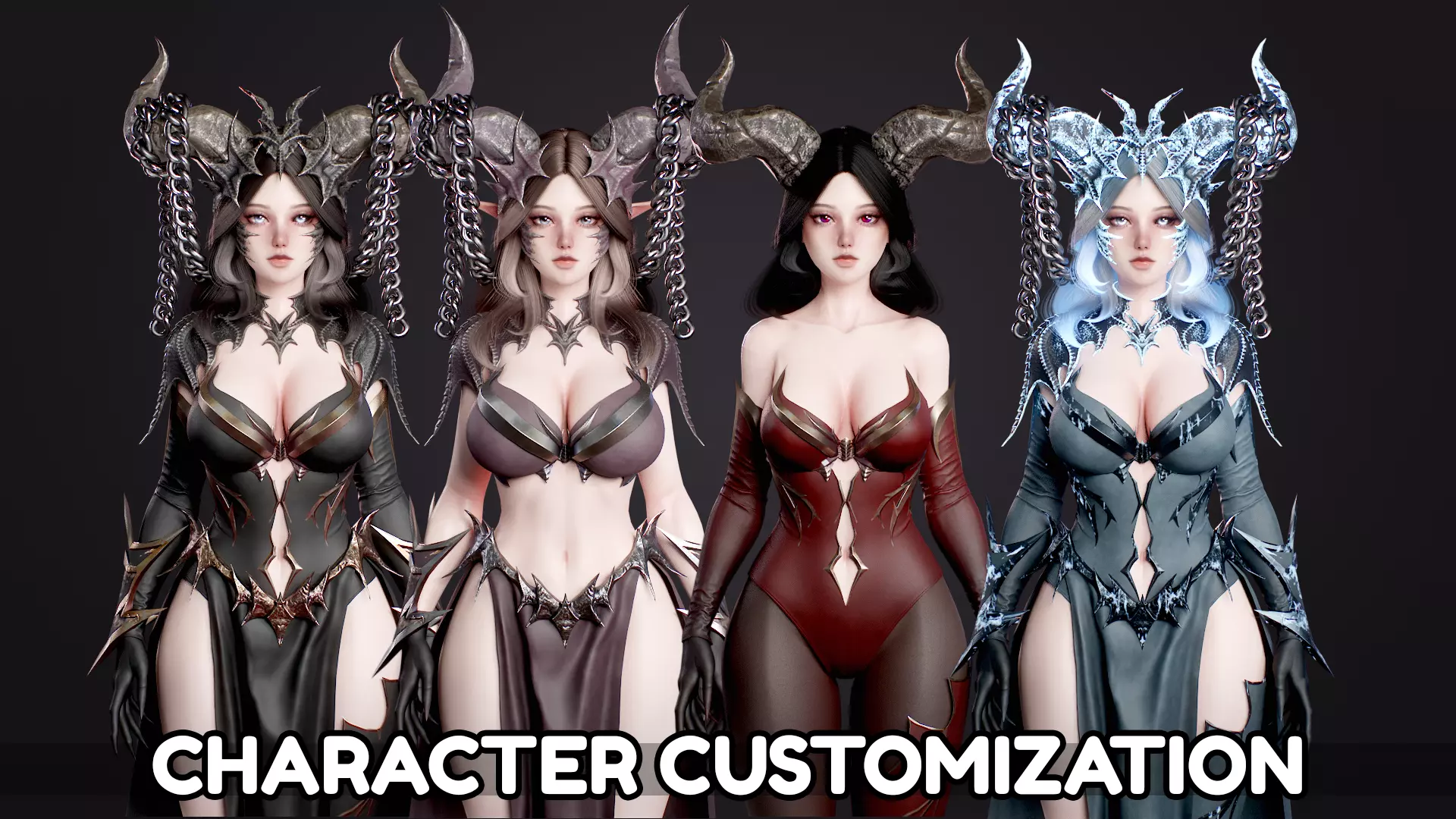 Dragon Girl Ashtalia Low-poly 3D model_9