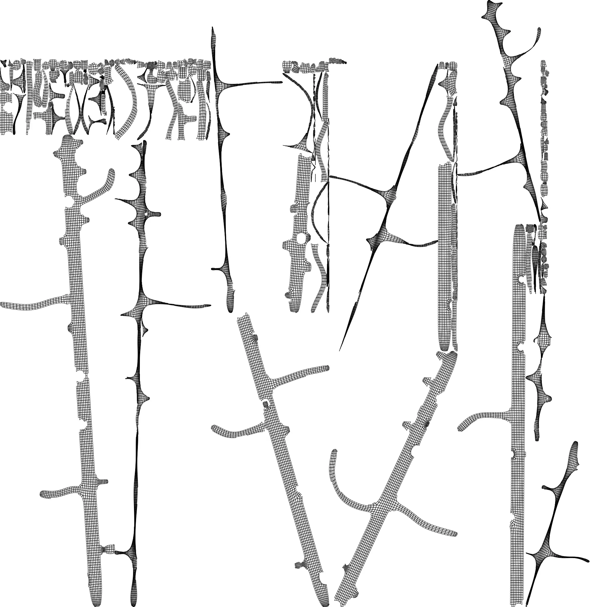 Animated microbes 11-15 Low-poly 3D model_16