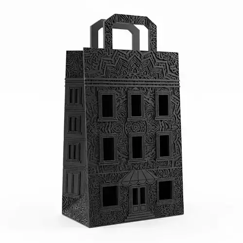 3D Shopping Bag Store Building Black Friday 3D print model 3D Shopping Bag Store Building Black Friday 3D print model