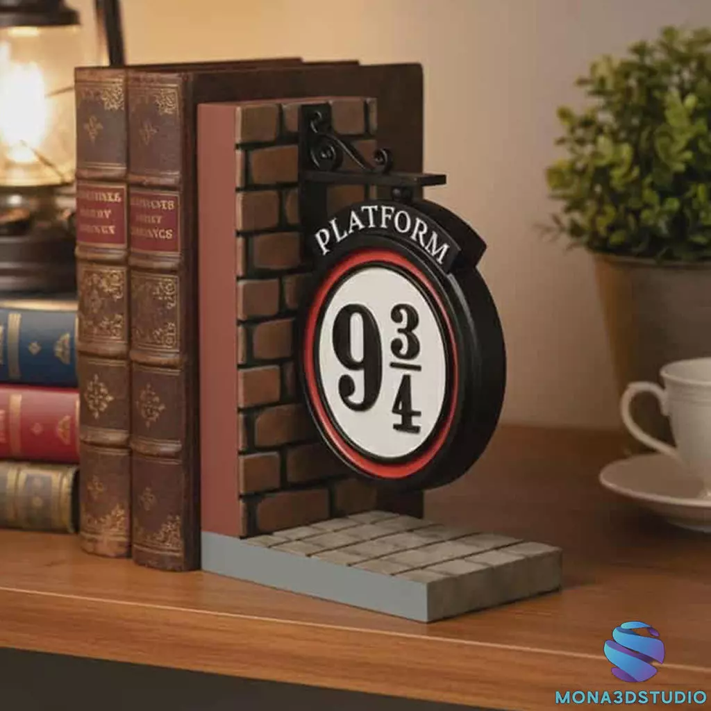 Platform 9 3-4 Bookend 3D Print Model - Harry Potter 3D print model
