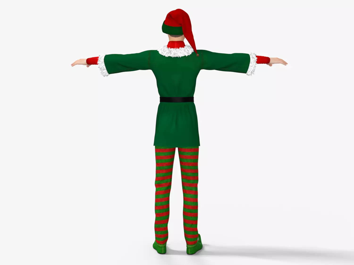 Christmas Elf  Low-poly 3D model_11