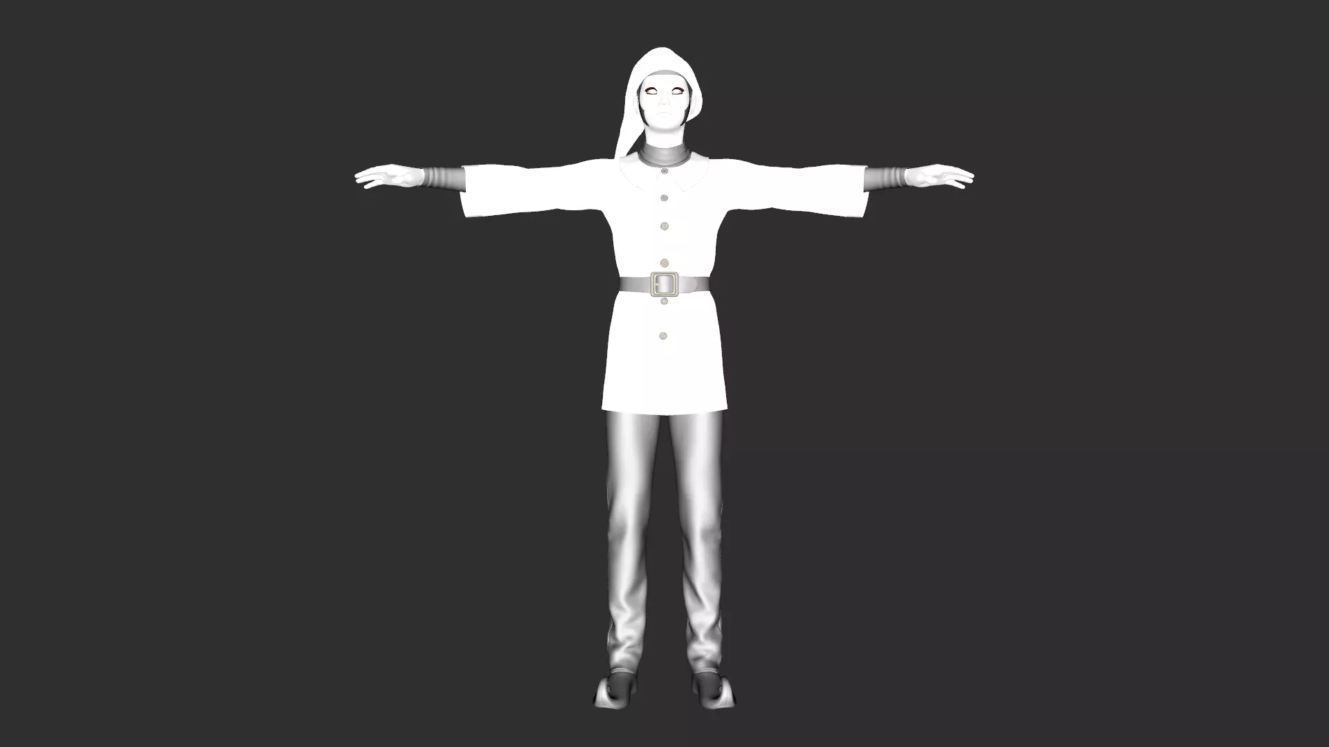 Christmas Elf  Low-poly 3D model_22