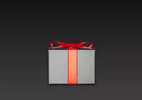 3D Black Gift Box Red Ribbon Black Friday 3D print model_8