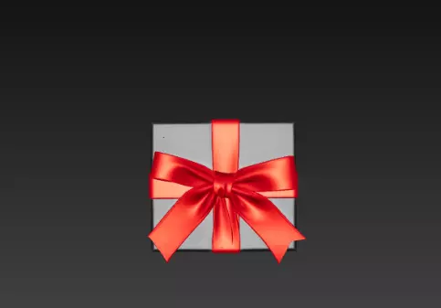 3D Black Gift Box Red Ribbon Black Friday 3D print model_12