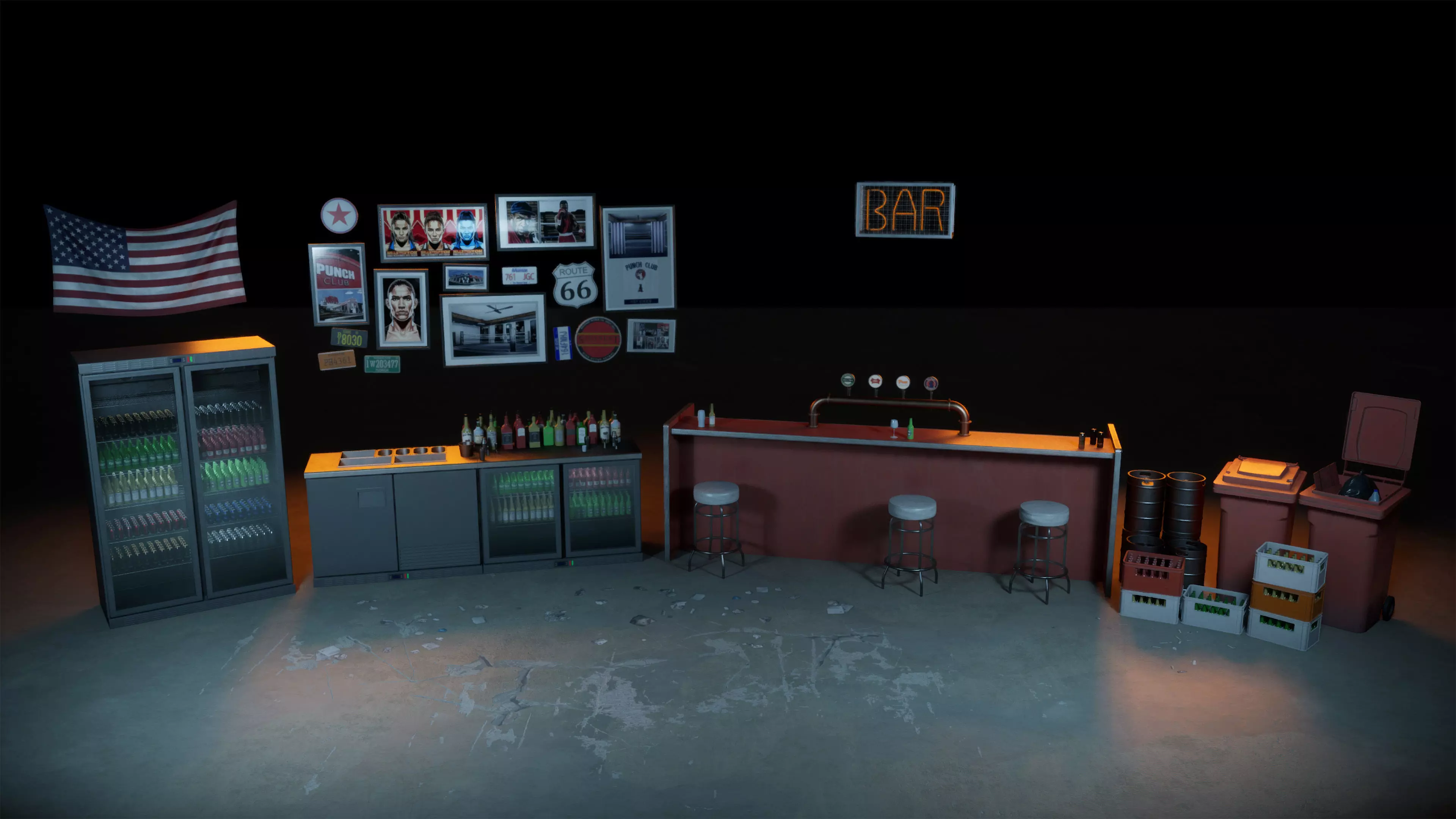 Punch Club Low-poly 3D model_24