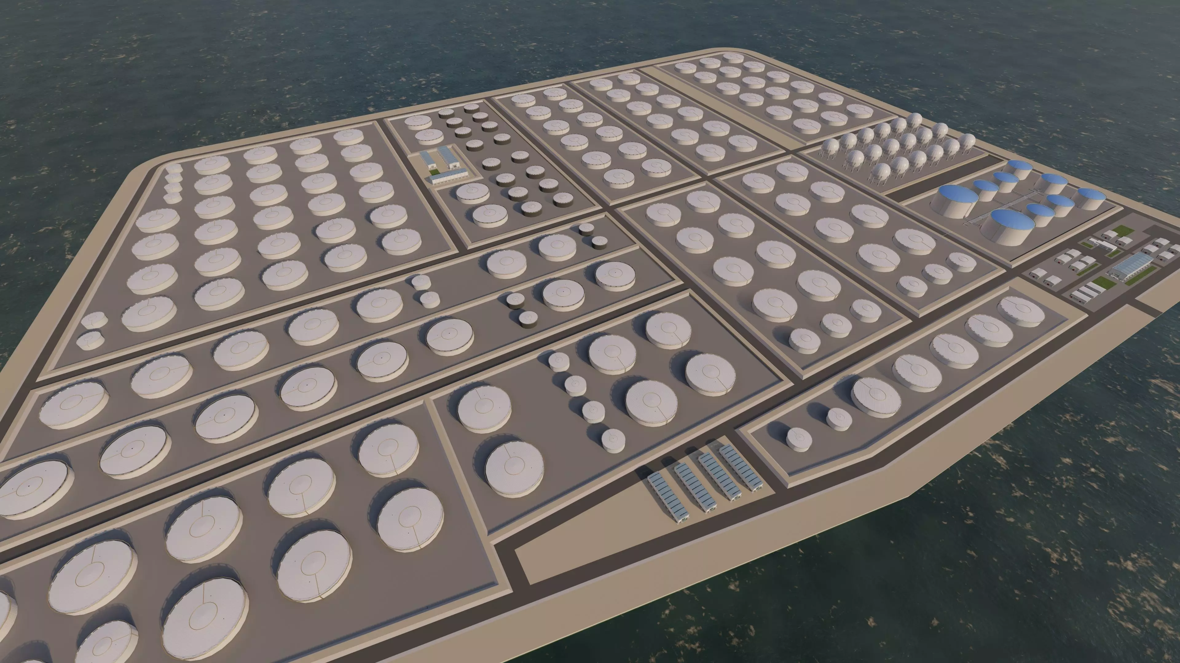 Petrochemical-Industrial Complex and Oil Gas Rig 3D model_1