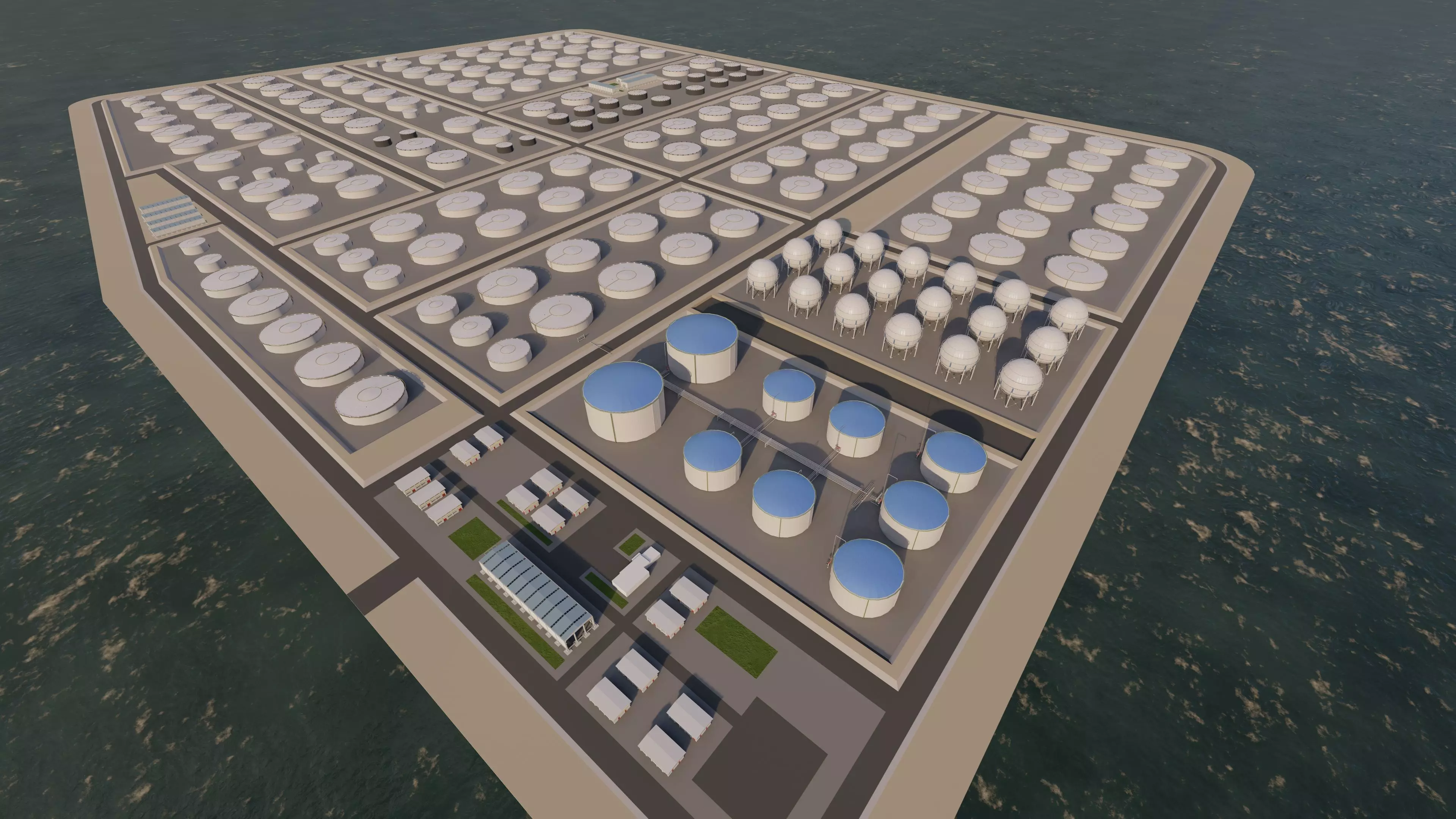 Petrochemical-Industrial Complex and Oil Gas Rig 3D model_2
