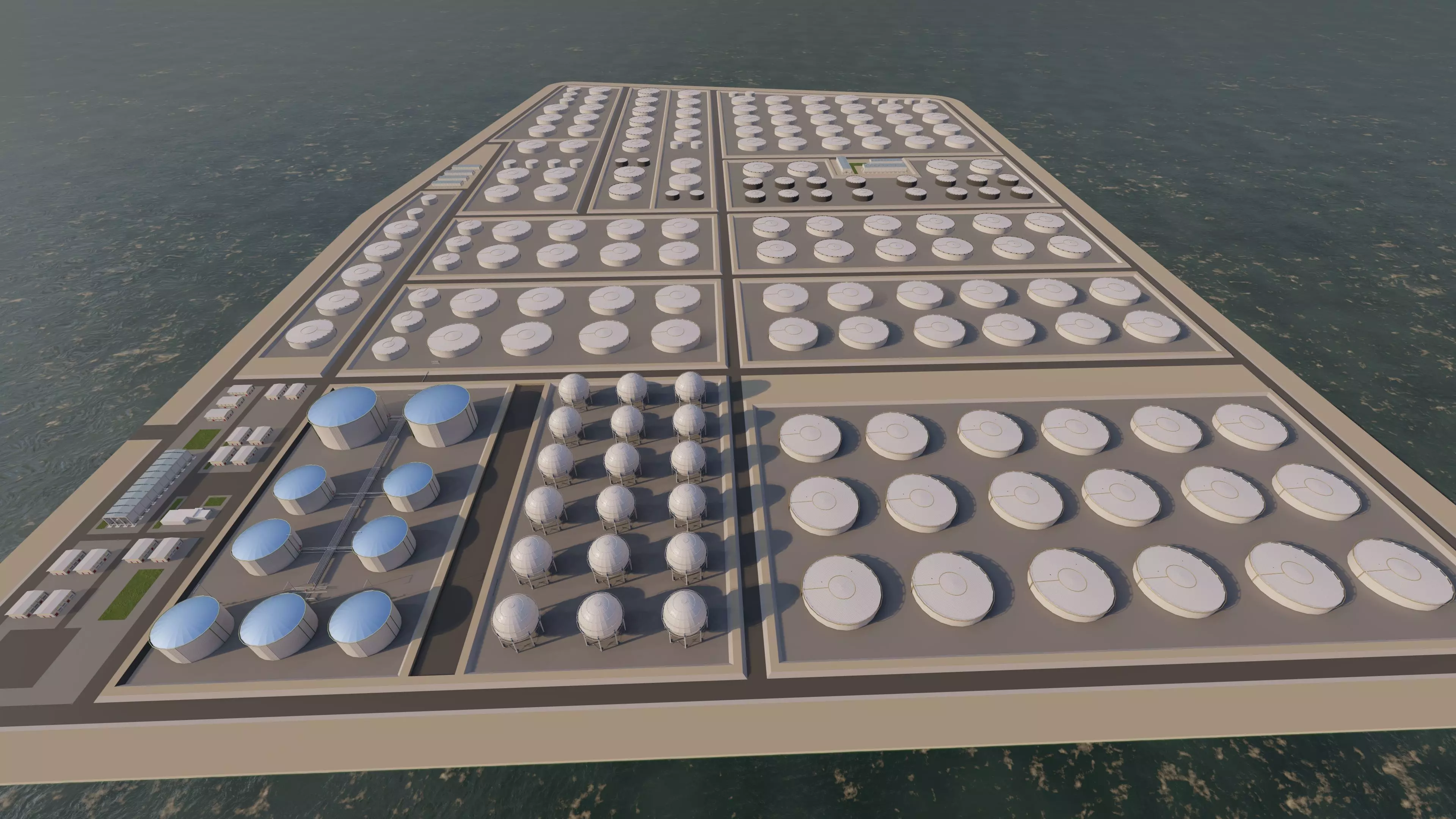 Petrochemical-Industrial Complex and Oil Gas Rig 3D model_3