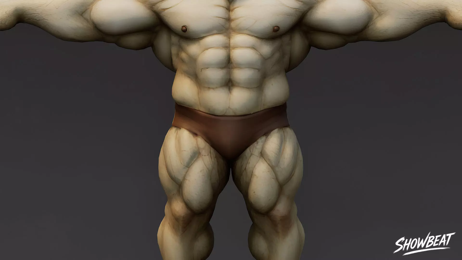 Colossal Ghoul T-Pose Low-poly 3D model_4