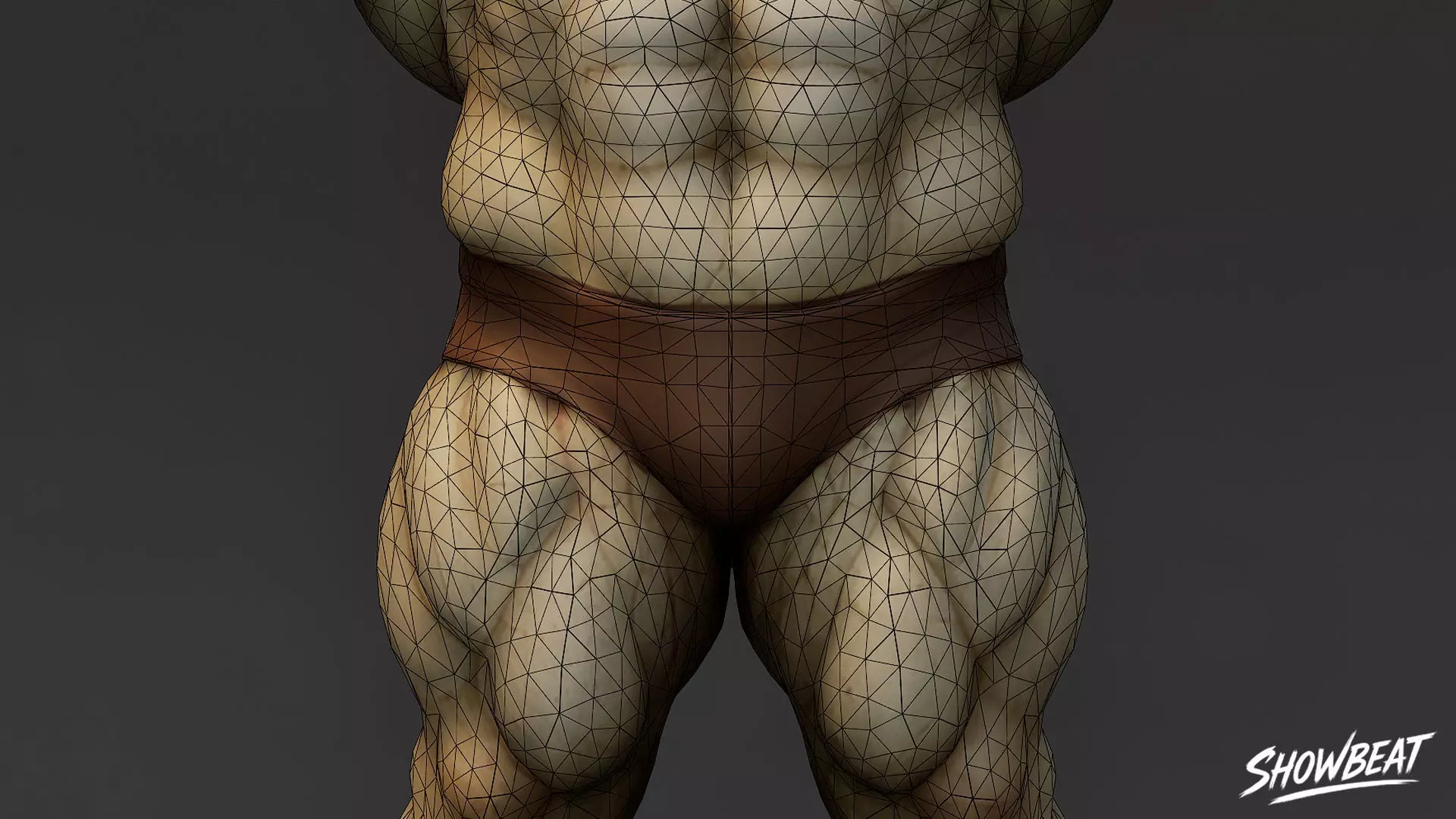 Colossal Ghoul T-Pose Low-poly 3D model_7