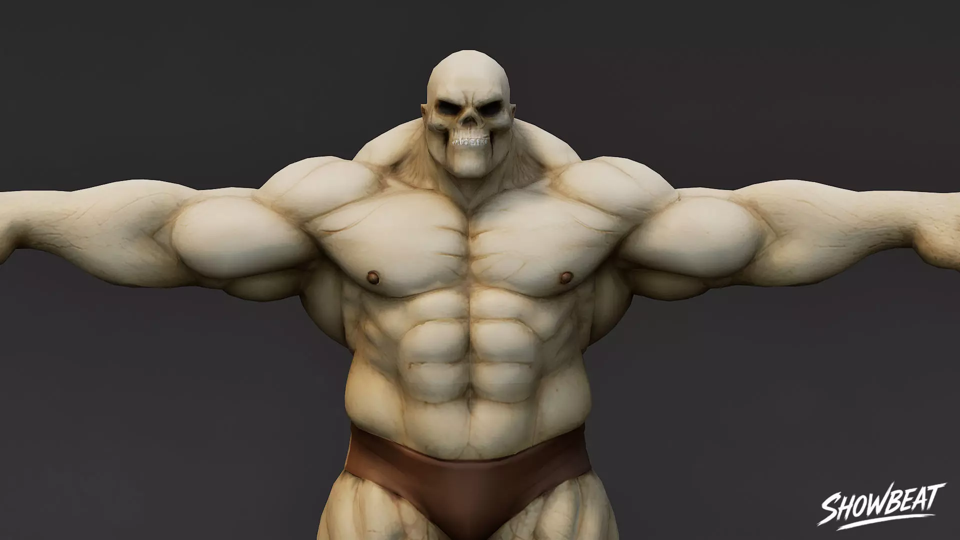 Colossal Ghoul T-Pose Low-poly 3D model_3