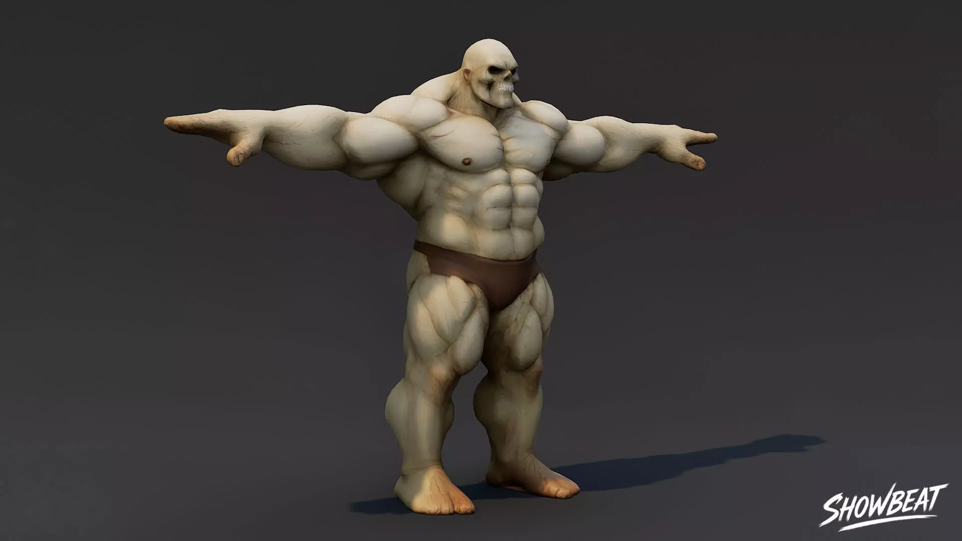 Colossal Ghoul T-Pose Low-poly 3D model_1