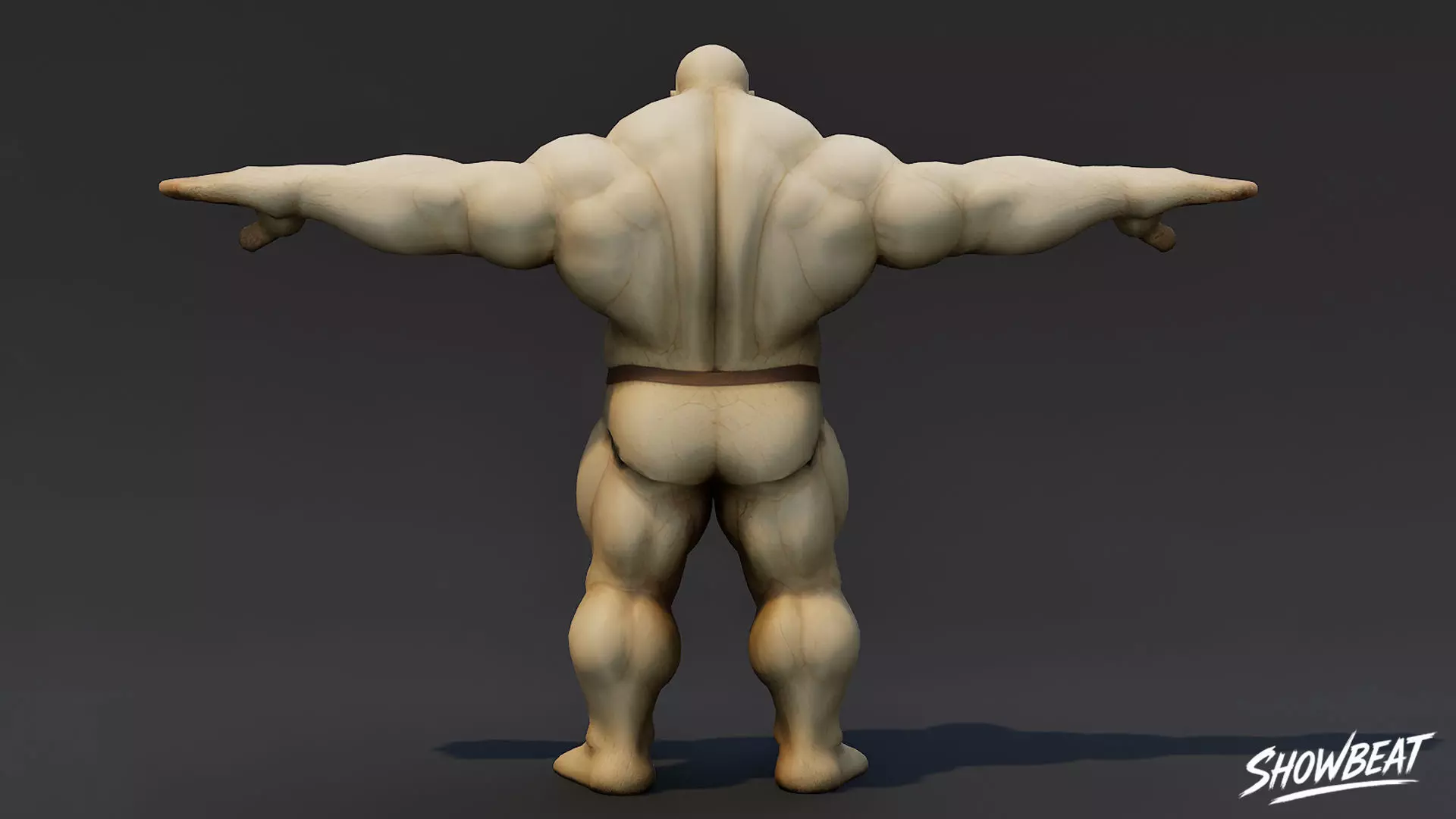 Colossal Ghoul T-Pose Low-poly 3D model_2