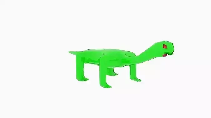 Long Neck Mini Monster Low-poly 3D model