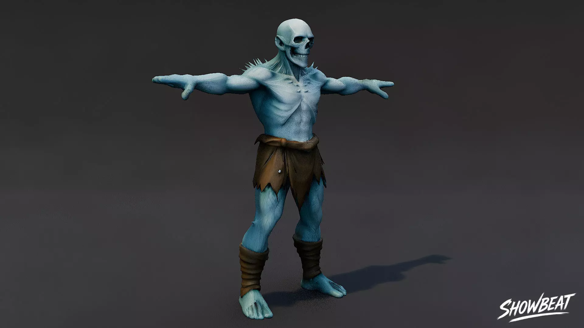 Ice Ghoul T-Pose Low-poly 3D model_1