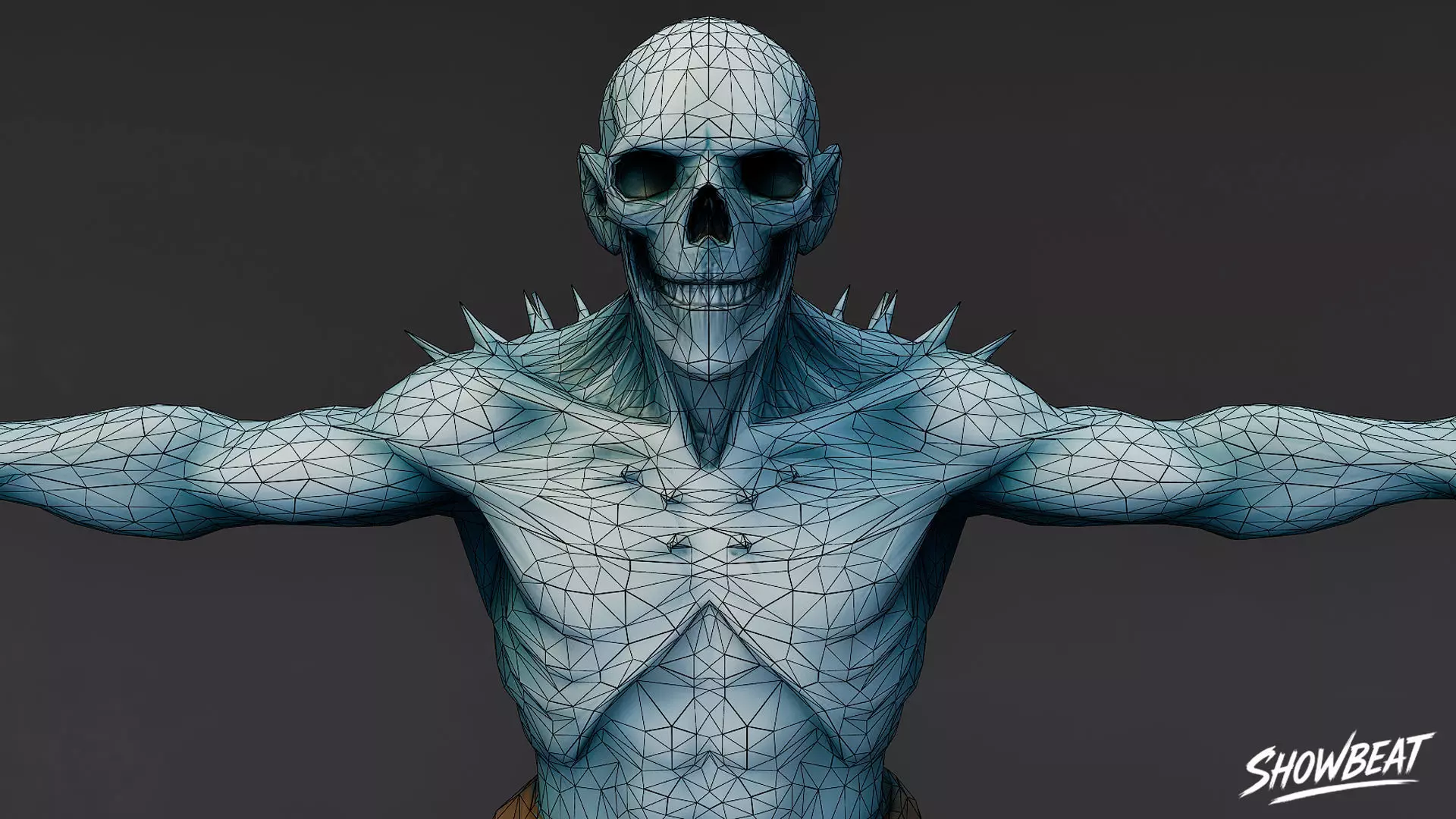 Ice Ghoul T-Pose Low-poly 3D model_6