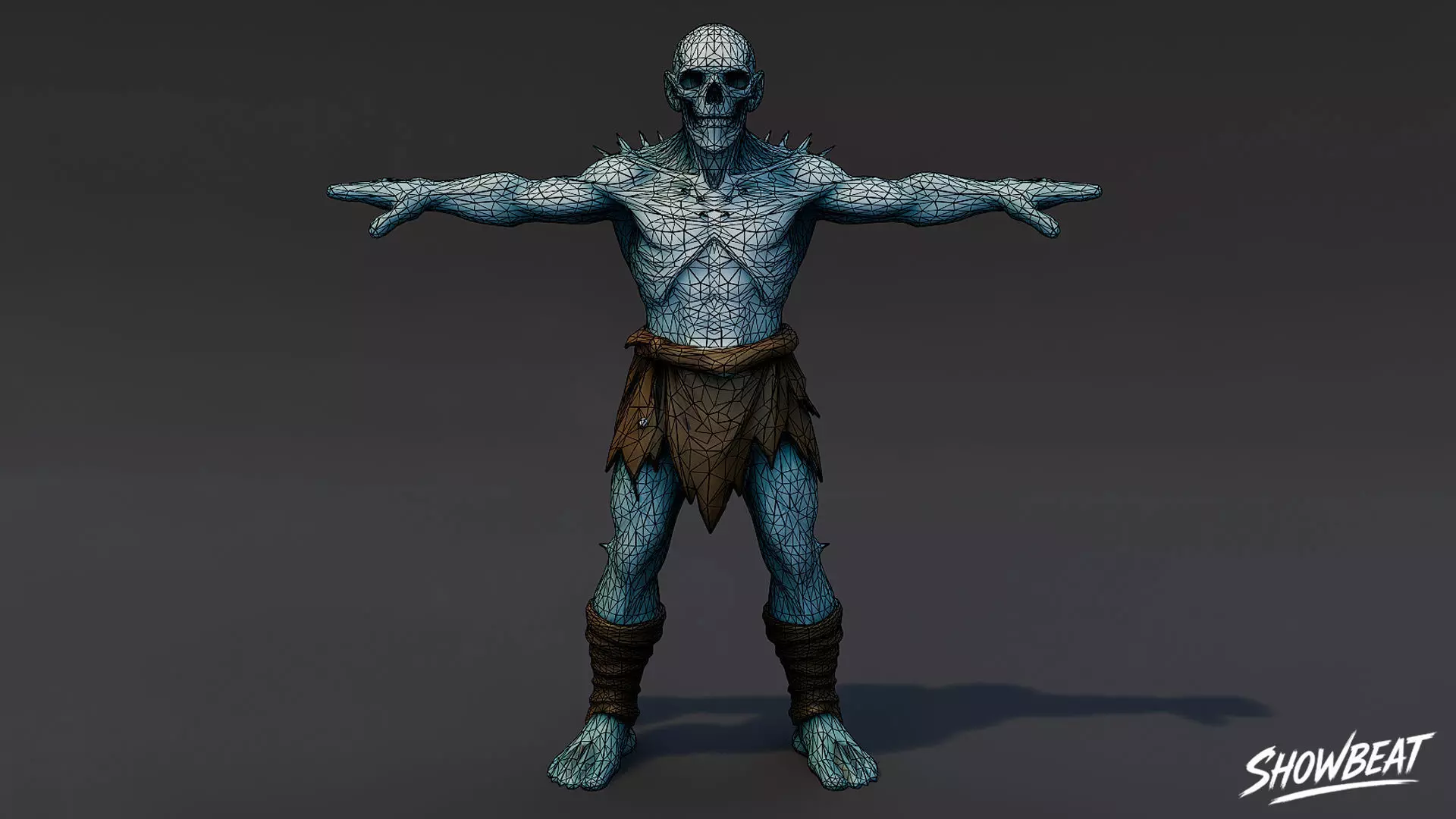 Ice Ghoul T-Pose Low-poly 3D model_5