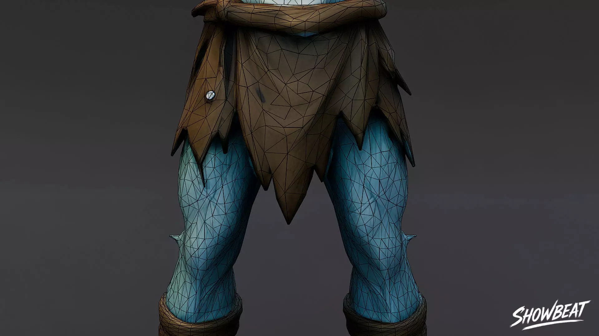 Ice Ghoul T-Pose Low-poly 3D model_7