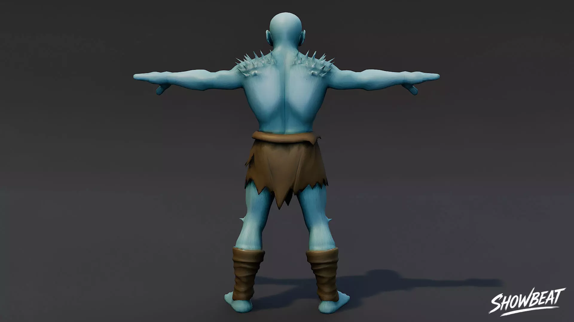 Ice Ghoul T-Pose Low-poly 3D model_2