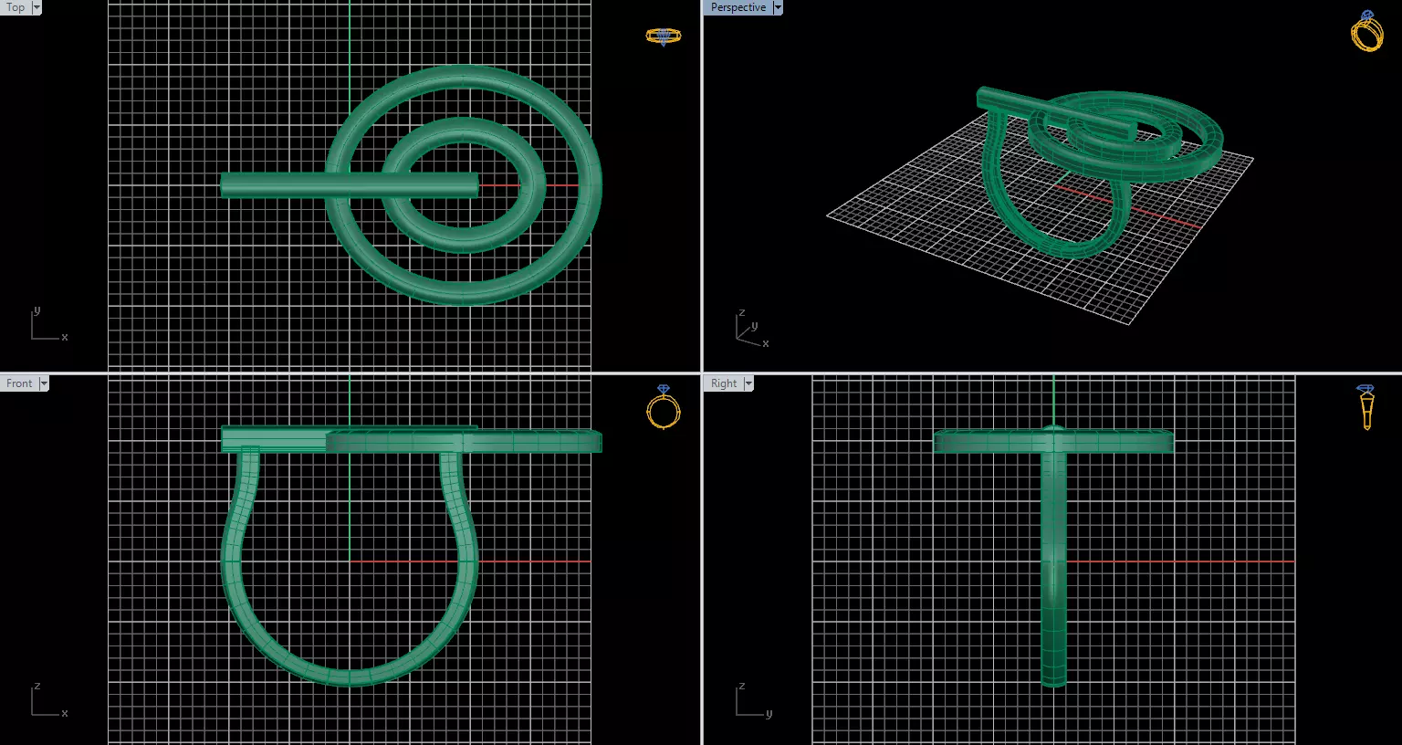 Minimal Abstract Ring 68 3D print model_1