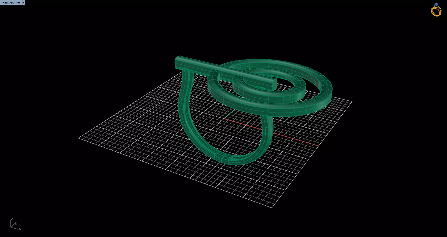 Minimal Abstract Ring 68 3D print model_2