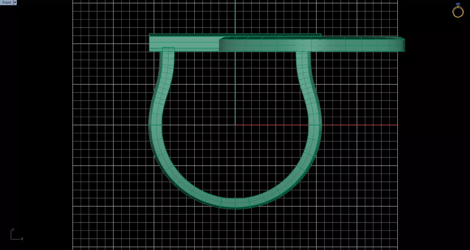 Minimal Abstract Ring 68 3D print model_4