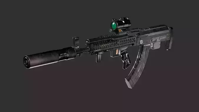 Game-Ready Tactical Assault Rifle I 14K Quads I 2K PBR