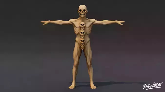 QuadHead Ghoul T-Pose