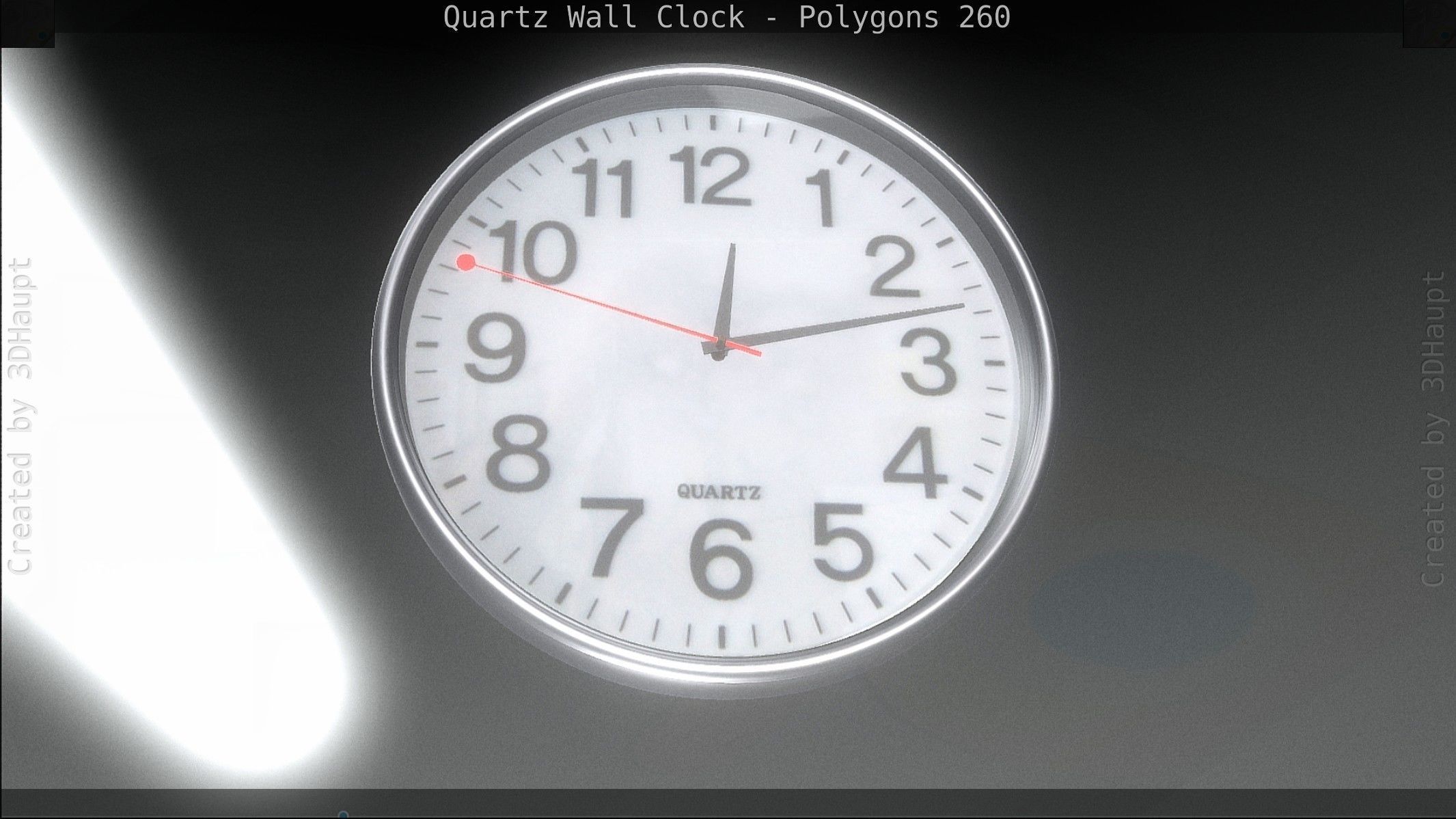 Quartz Wall Clock Blender 2-9 Ready Low-poly 3D model_127