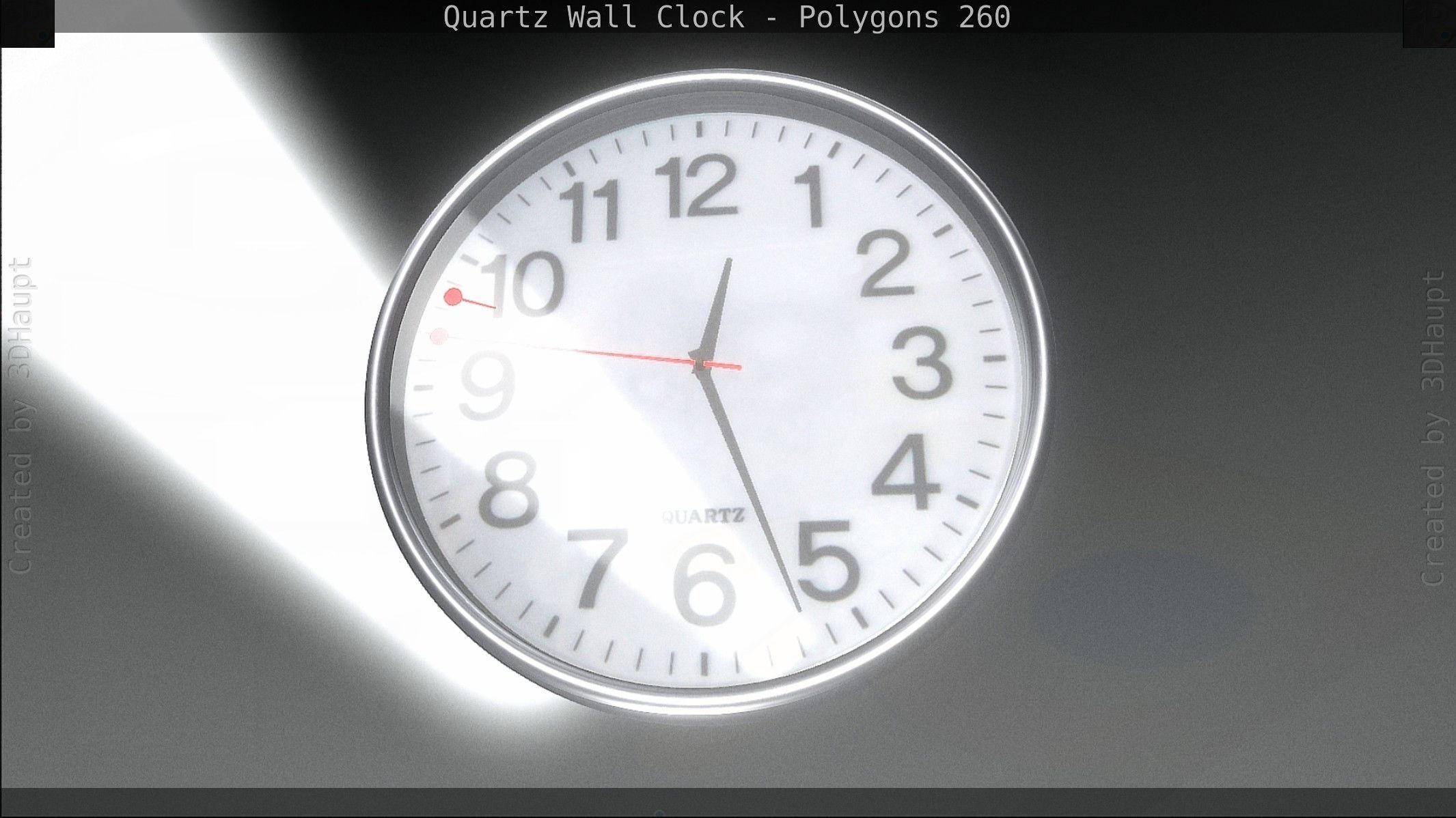 Quartz Wall Clock Blender 2-9 Ready Low-poly 3D model_145