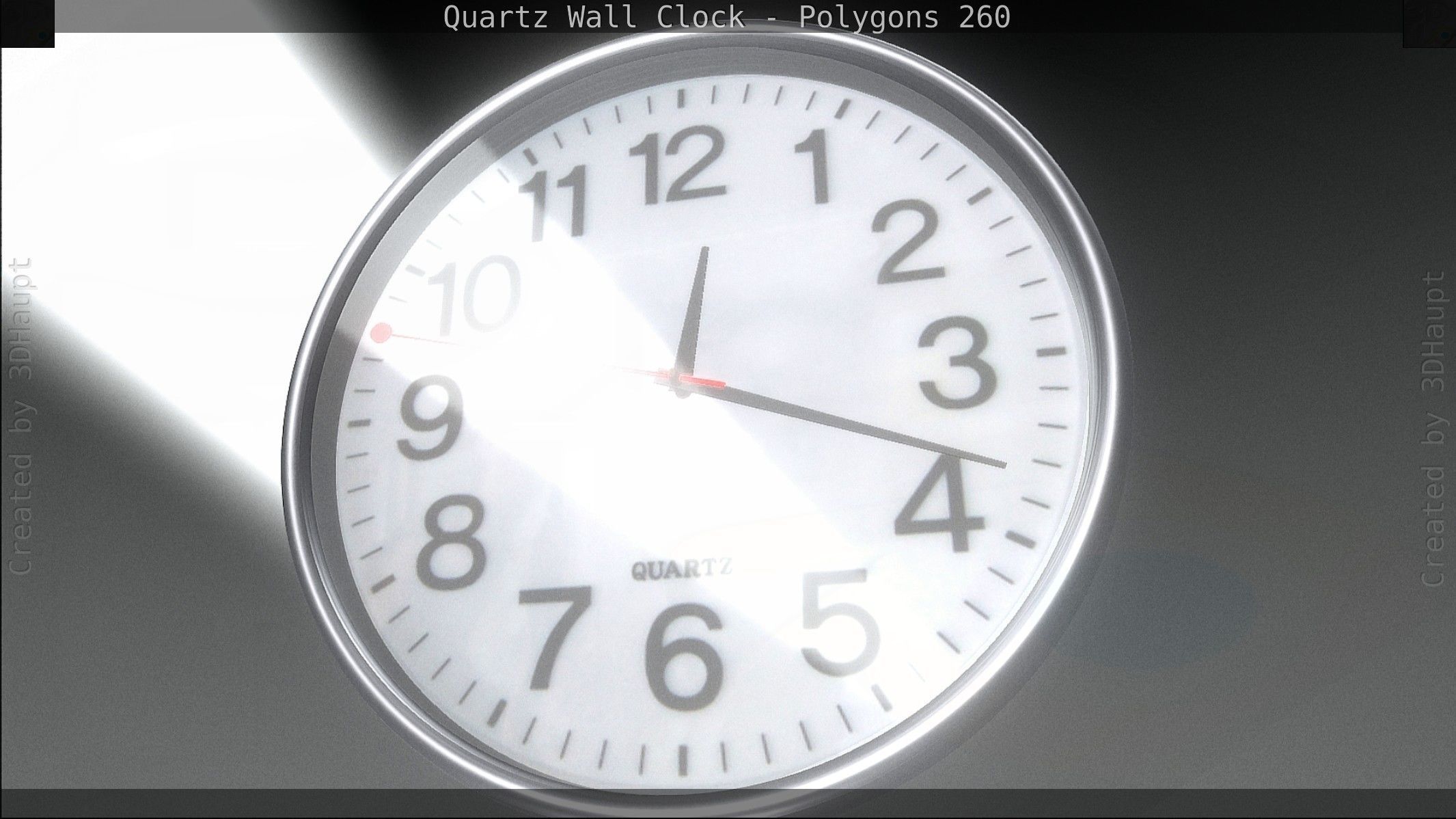 Quartz Wall Clock Blender 2-9 Ready Low-poly 3D model_149