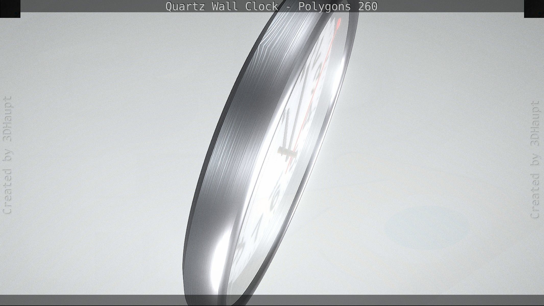 Quartz Wall Clock Blender 2-9 Ready Low-poly 3D model_147
