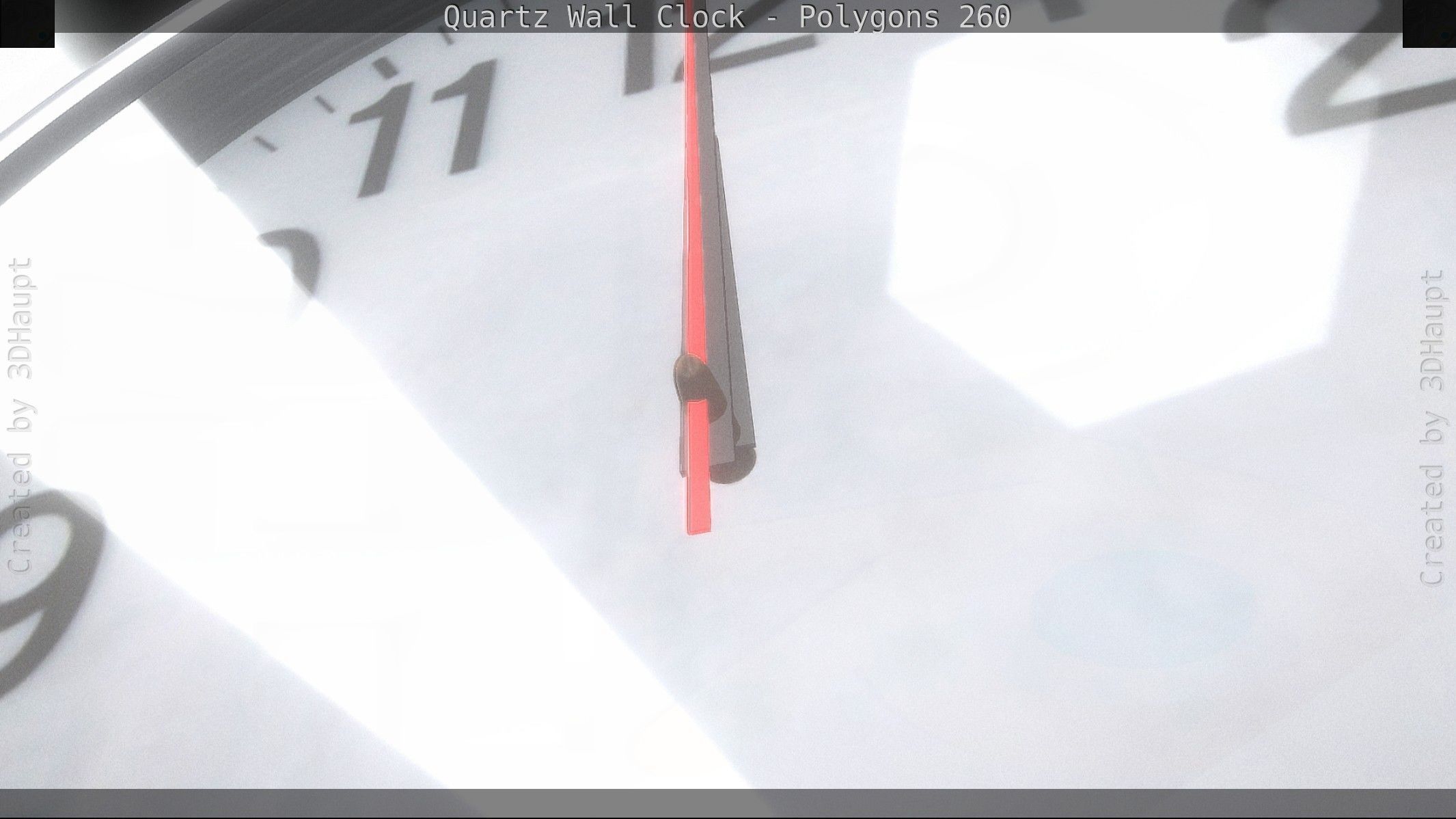 Quartz Wall Clock Blender 2-9 Ready Low-poly 3D model_47