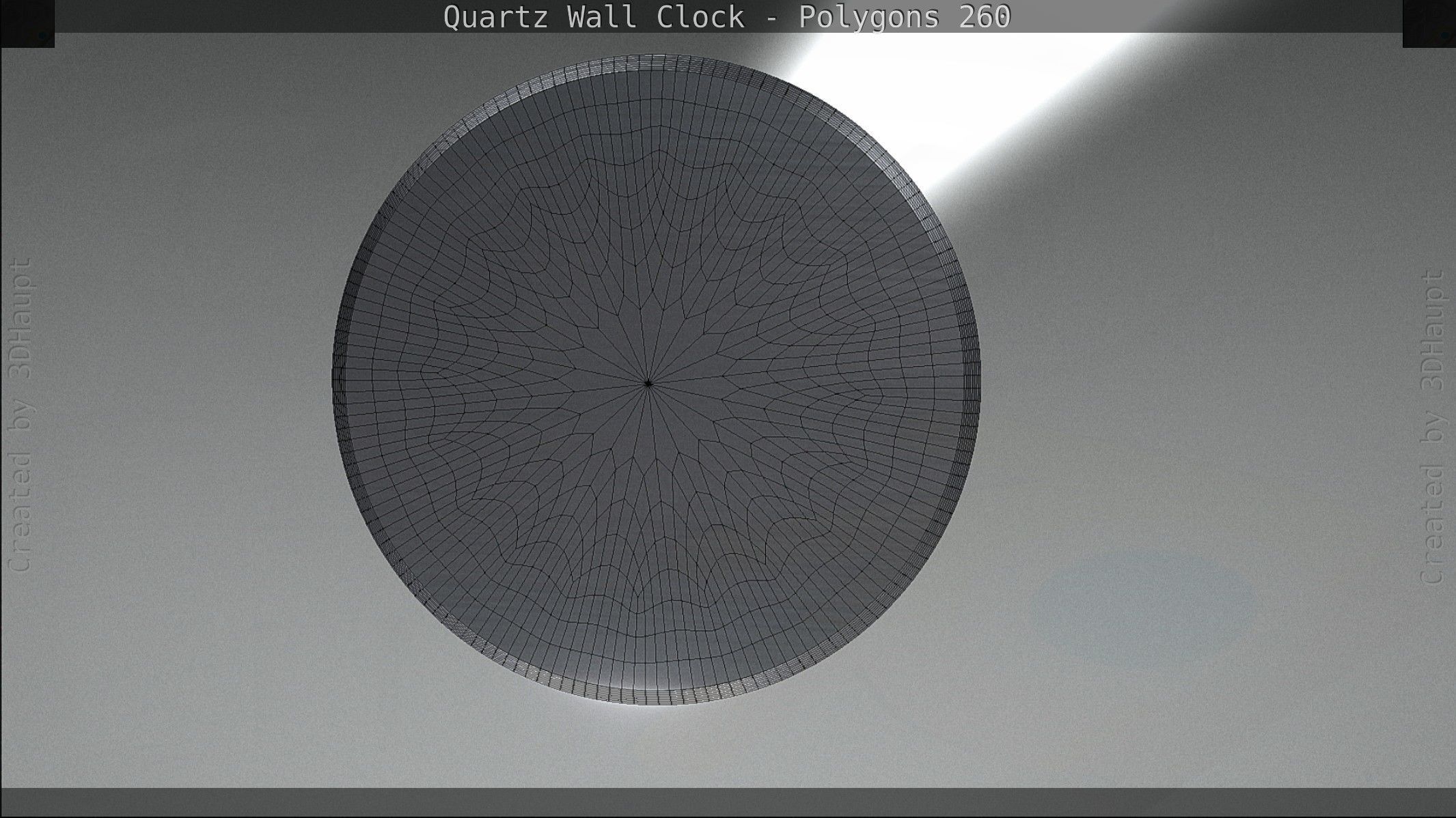 Quartz Wall Clock Blender 2-9 Ready Low-poly 3D model_94