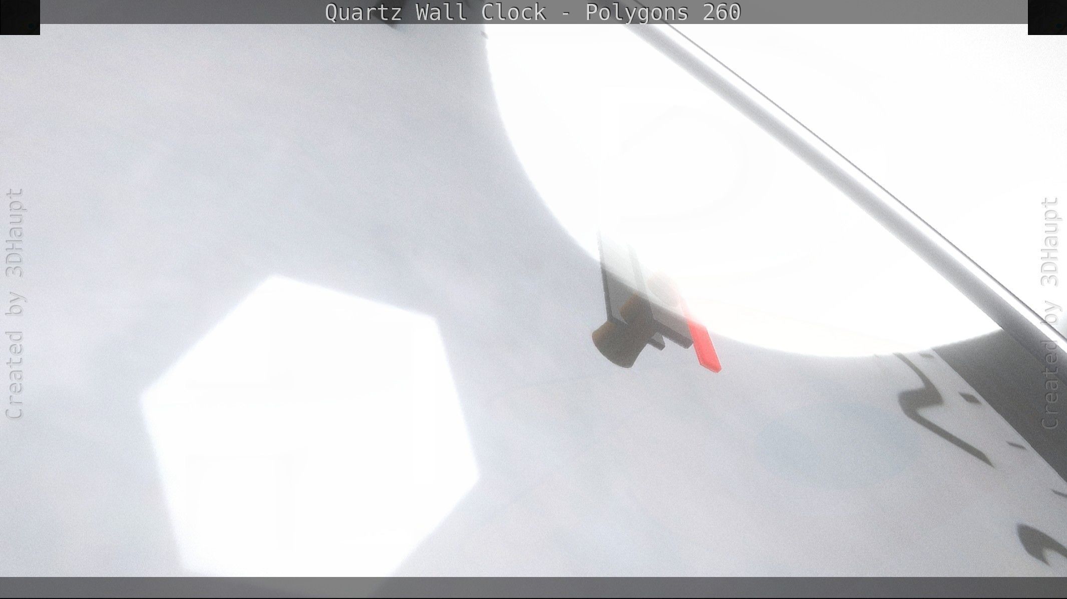 Quartz Wall Clock Blender 2-9 Ready Low-poly 3D model_50
