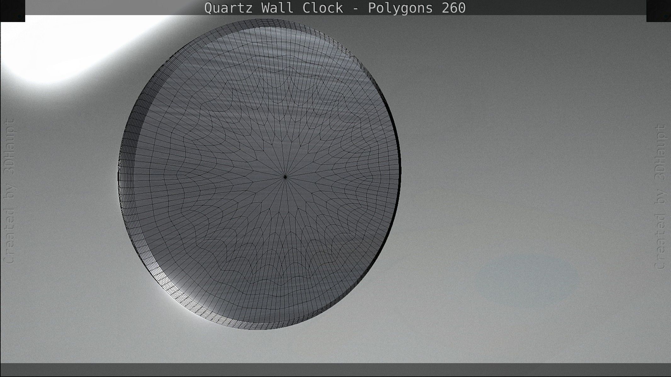 Quartz Wall Clock Blender 2-9 Ready Low-poly 3D model_119