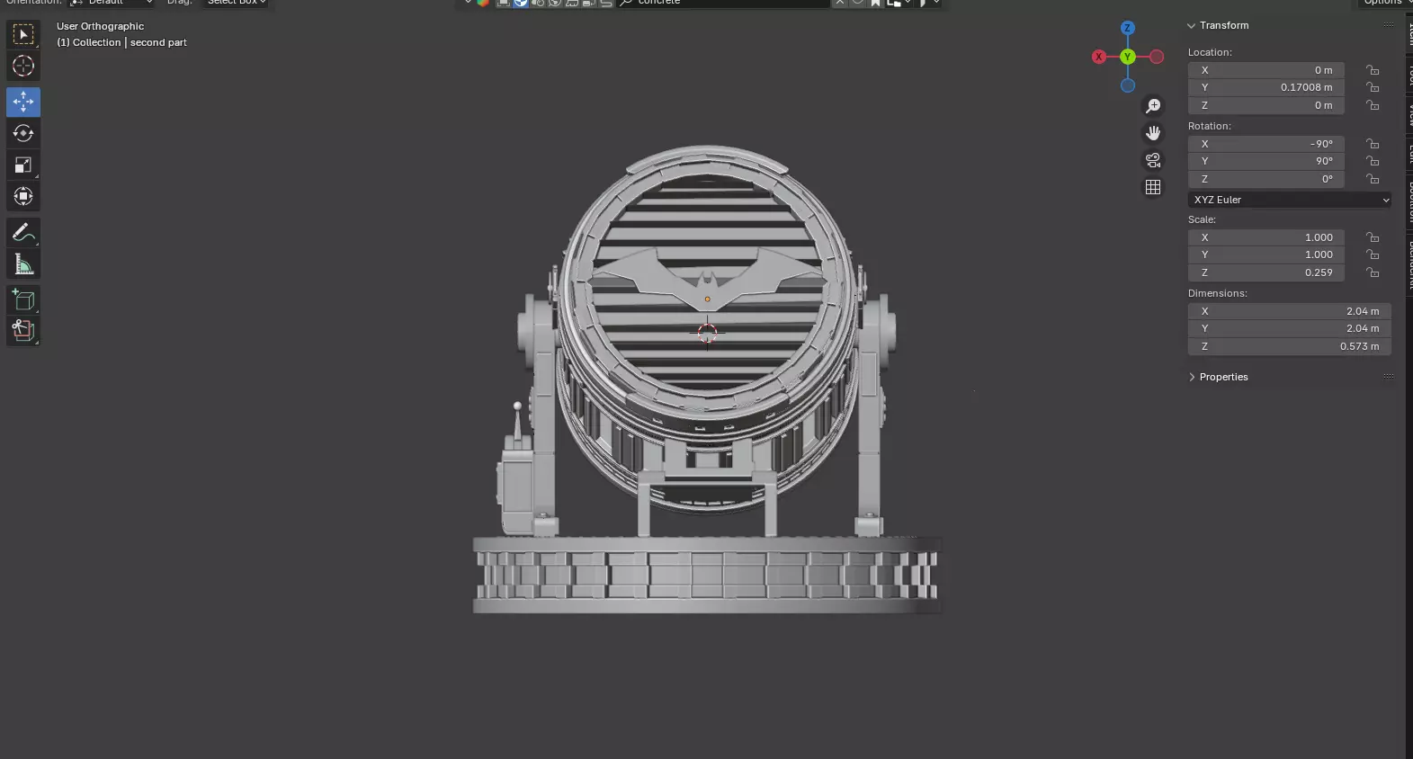 Bat Signal The Batman 2022  3D model_3