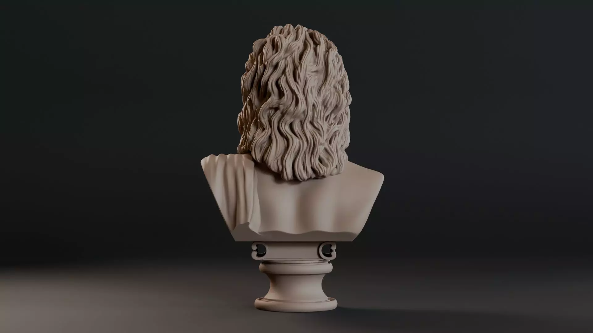 Zeus Bust Sculpture 3D print model_7