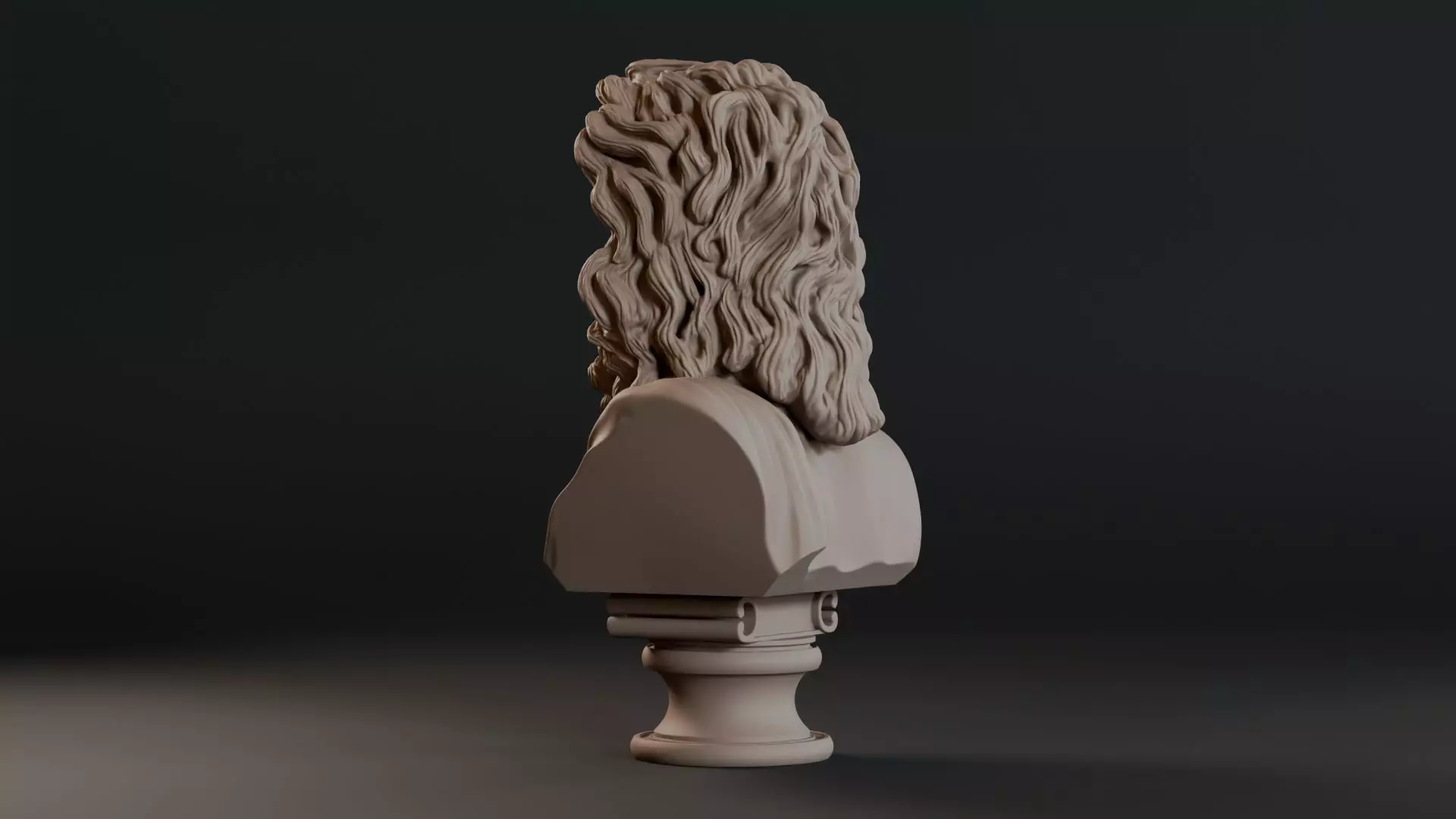 Zeus Bust Sculpture 3D print model_9