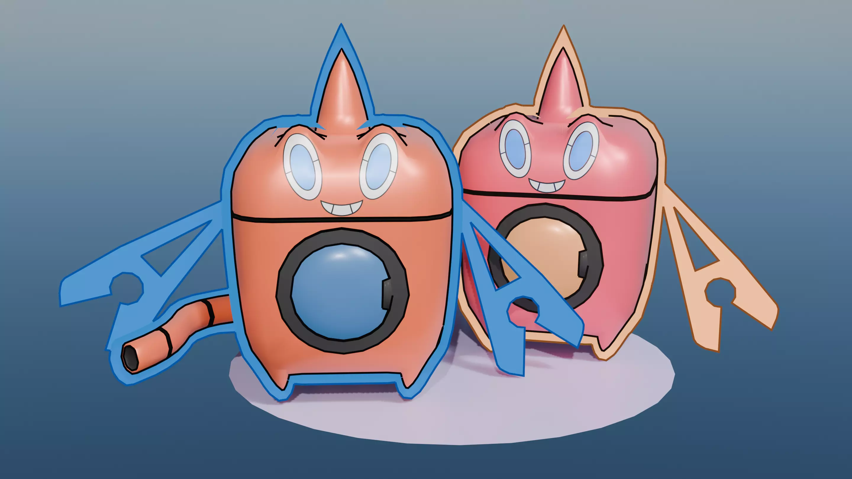 Pokemon Rotom Wash Form and Shiny Version Low-poly 3D model_0