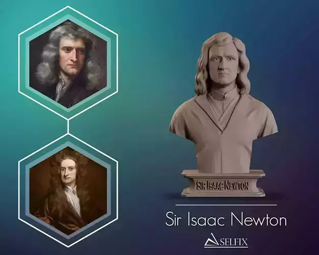 Sir Isaac Newton Bust Sculpture