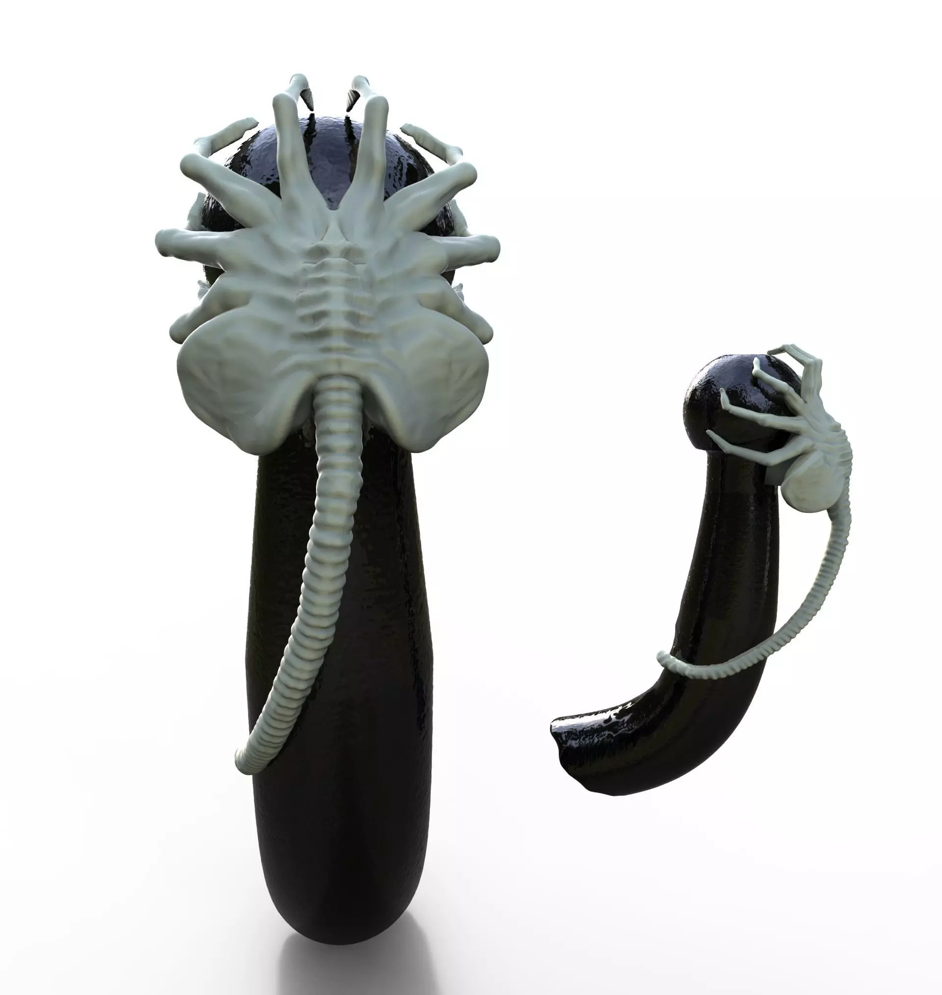 ALIEN FACEHUGGER FOR BALL HEAD TOW BAR 3D print model_0