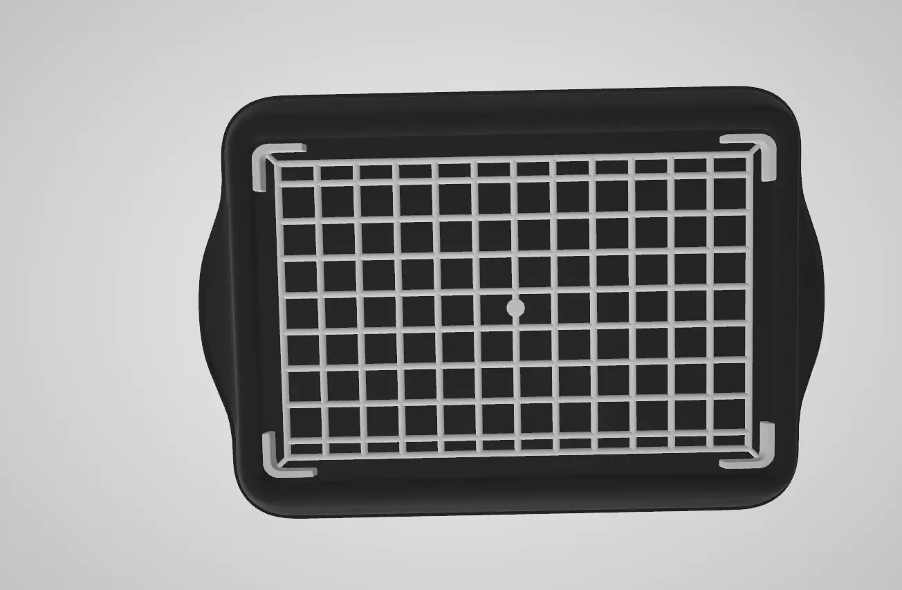 Oggi OGGI Anti Slip Serving Tray with Handles Low-poly 3D model_11