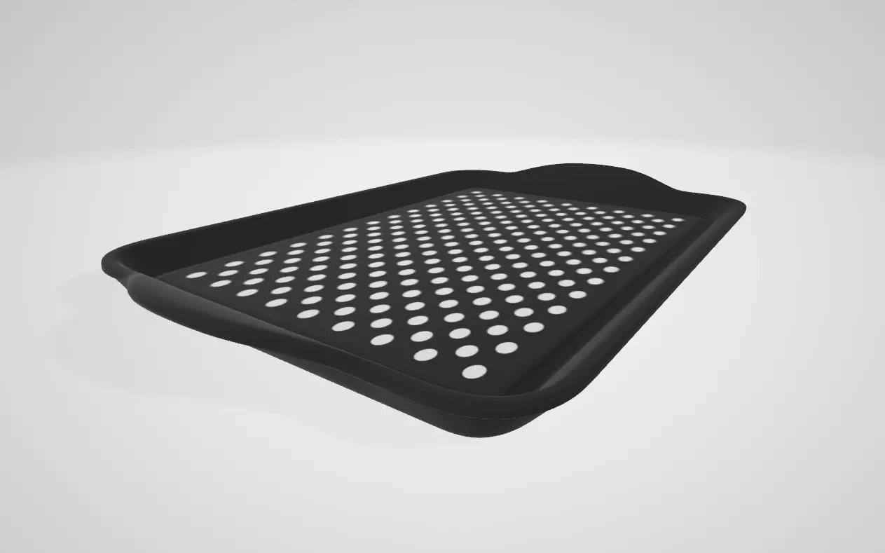 Oggi OGGI Anti Slip Serving Tray with Handles Low-poly 3D model_2