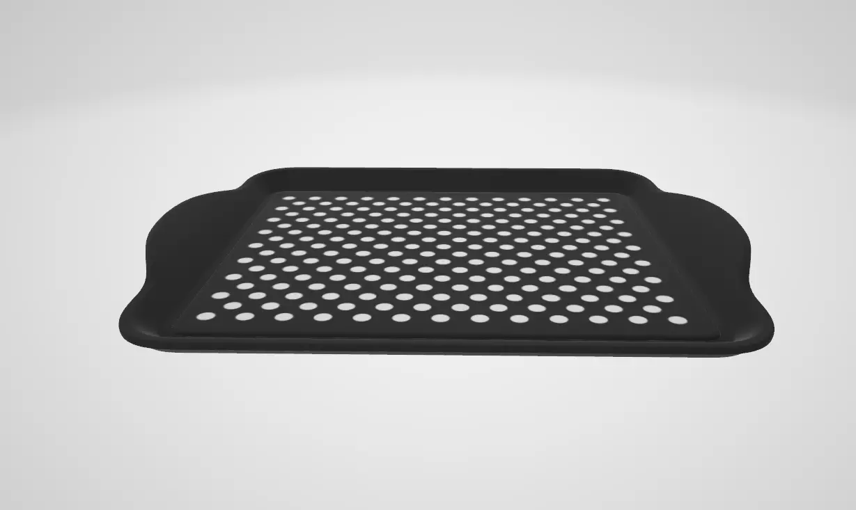 Oggi OGGI Anti Slip Serving Tray with Handles Low-poly 3D model_4
