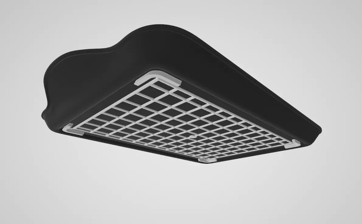 Oggi OGGI Anti Slip Serving Tray with Handles Low-poly 3D model_13